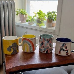 Anthropologie Coffee Mugs
